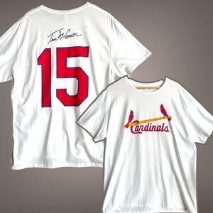 St Louis Cardinals Baseball T Shirt Mens XL White Tim McCarver 15 Graphic Tee
